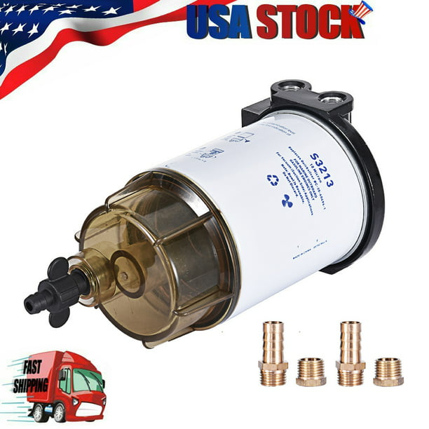 New 3/8" NPT Water Separating Fuel Filter System S3213 for Marine outboard Motor